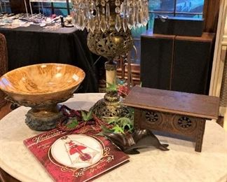 Another incredible lamp and marble top table