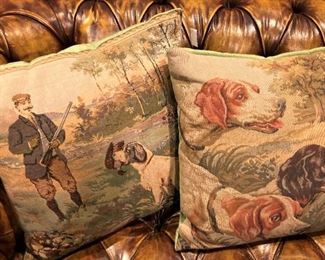 Hunt scene pillows