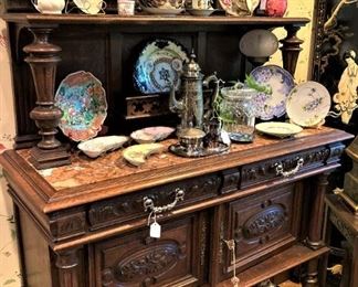 Ornate antique buffet