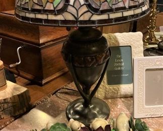 One of several Tiffany style lamps