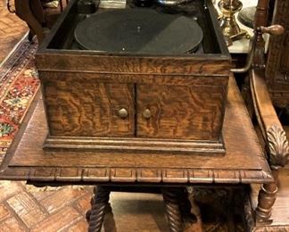 Another Antique table and Thomas Edison  record player