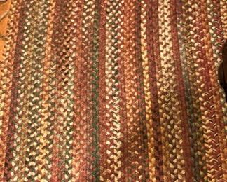 Oval braided rug - 8 feet x 11 feet