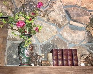 One of two Asian style vases