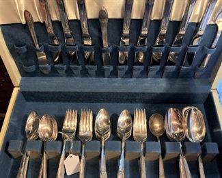 First Love" silverplate flatware - place settings for 8
