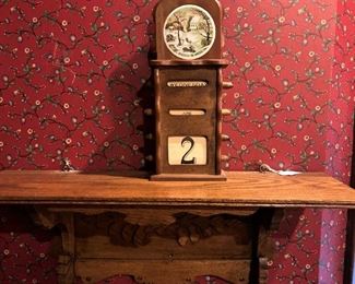 Wall shelf and calendar