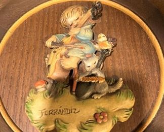 Hand-carved ANRI plate from Italy