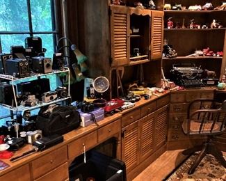 Hardrock maple desk and shelving