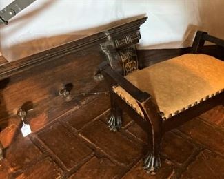 Wall shelf and small foot stool