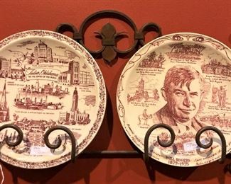 Plates depicting Will Rogers' life