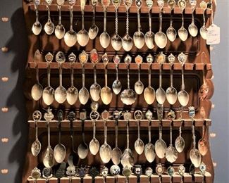 Collectible spoons from travels