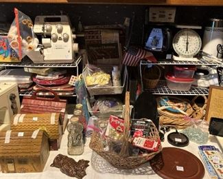 Miscellaneous items including sewing notions