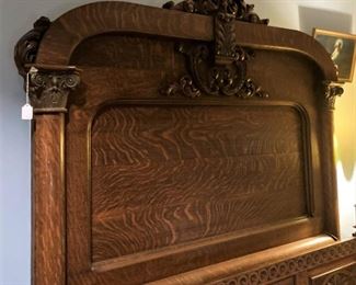 Full size antique headboard and footboard