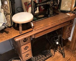Vintage peddle sewing machine
