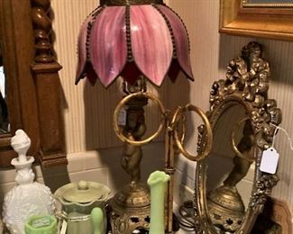 Tulip shaped antique lamp