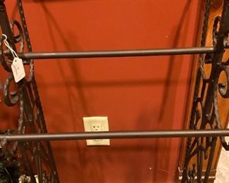 Brass towel or quilt rack