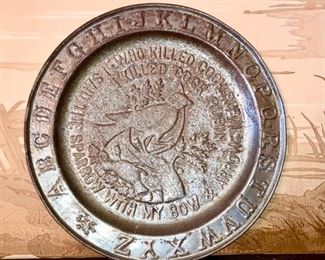 Antique alphabet plate