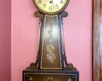 Vintage Banjo clock w/ eagle finial