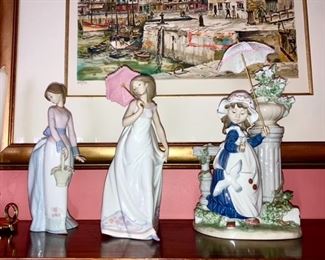 Lladro figurines (lady on the left is SOLD)