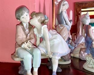 Lladro girl & boy figurine