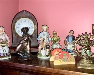 Porcelain, metal figurines, wooden nativity sets