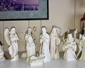 Lenox Nativity set, misc. Lenox Christmas ornaments