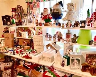 Large collection of vintage & modern Christmas decor, many Nativity sets