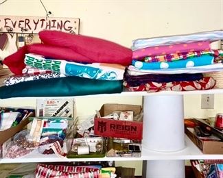 Fabric, sewing items