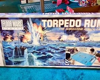 Milton Bradley torpedo run game, floor wars series