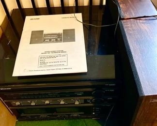 Vintage Sears stereo system with two speakers