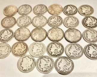 1890's Morgan Silver Dollars