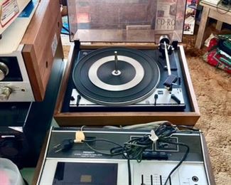Dual 1214 vintage turn table, Pioneer stereo cassette tape deck, model CT-3131 is SOLD
