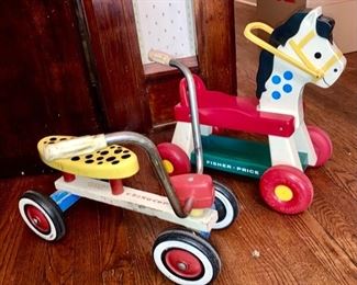 Playskool child's trike, Fisher-Price riding horse