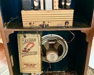 Vintage Zenith radio, back view