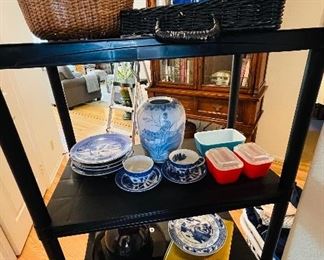 Blue and white playes