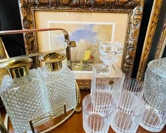 Vintage crystal decanter 