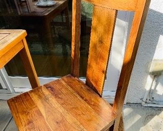 Set of mission style dining chairs
