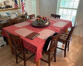 Tall Dining room table with 6 chairs 