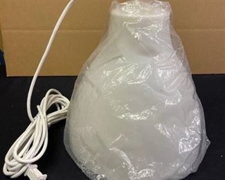 new plastic hanging lamp - 12 in tall, 11 in diameter