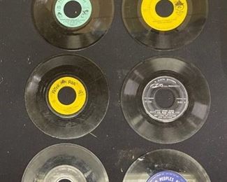 Six children's 45 rpm records- no sleeves