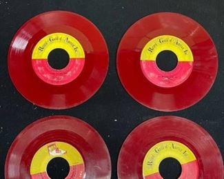 Four - Record Guild of America children's 45 rpm records - no sleeves