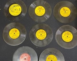Collection of eight Peter Pan childrens 33-1/3 rpm records - no sleeves