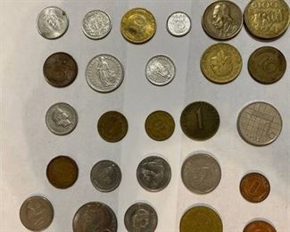Interesting assortment of circulated foreign coins