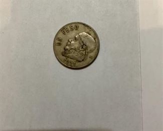 1971 circulated Mexican 1 Peso