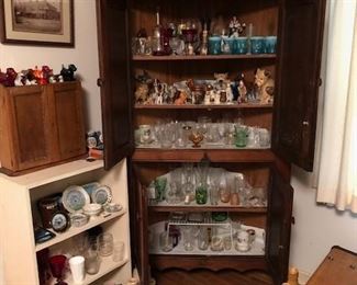 Part of the Heisey collection plus some of the railroad lanterns