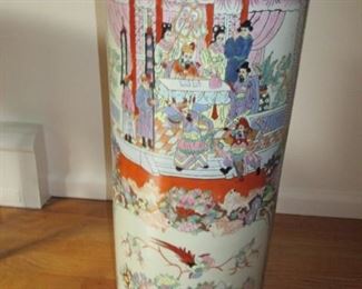 Large Asian Vase/Umbrella Stand 