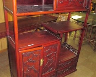 Asian Multi-Tiered Hardwood Display Cabinet