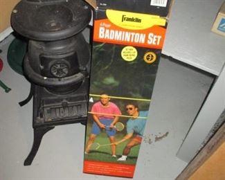 Cast Iron Stoves & Badminton Set