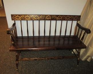 Hand Painted Accent Bench