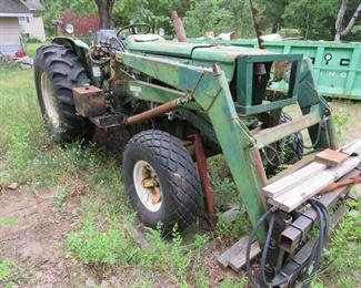 Oliver Tractor 1465 with a 1510 with Loader – does not currently run.