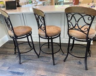 3 swivel counter stools by Hilldale